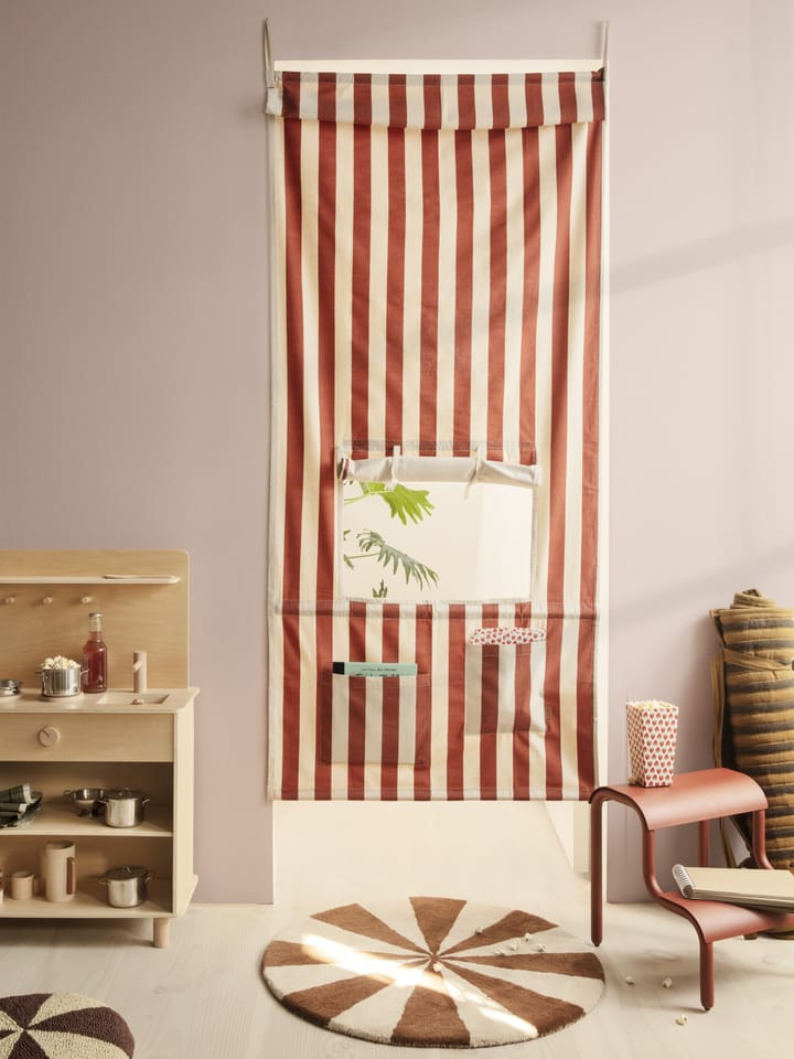 Arch handgetuft tapijt Ø70 cm, Dark brick-Off white Ferm Living