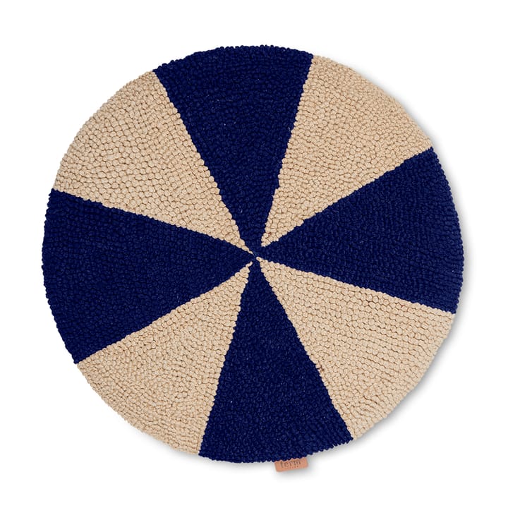 Arch rond kussen Ø40 cm - Bright blue-Off white - Ferm LIVING