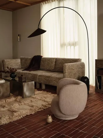 Arum arched vloerlamp - Black - Ferm Living