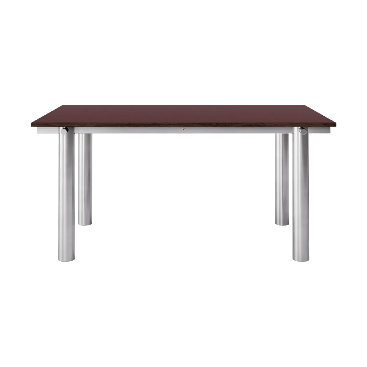 Atura eettafel, Brushed stainless steel-burgundy, 90x160 cm Ferm Living