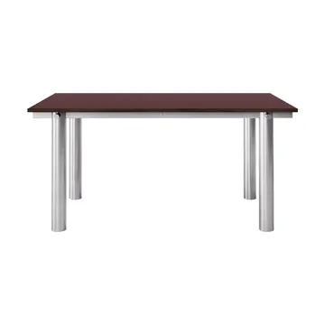 Atura eettafel - Brushed stainless steel-burgundy, 90x160 cm - Ferm Living