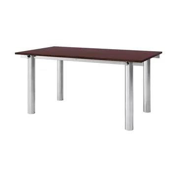 Atura eettafel - Brushed stainless steel-burgundy, 90x160 cm - Ferm Living
