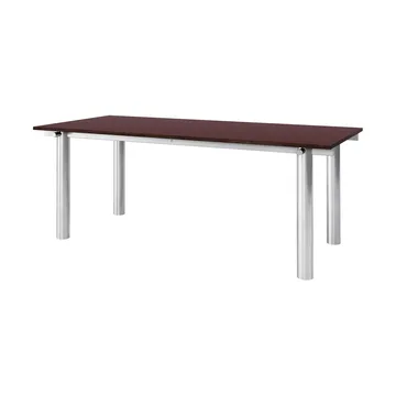 Atura eettafel - Brushed stainless steel-burgundy, 90x200 cm - Ferm Living