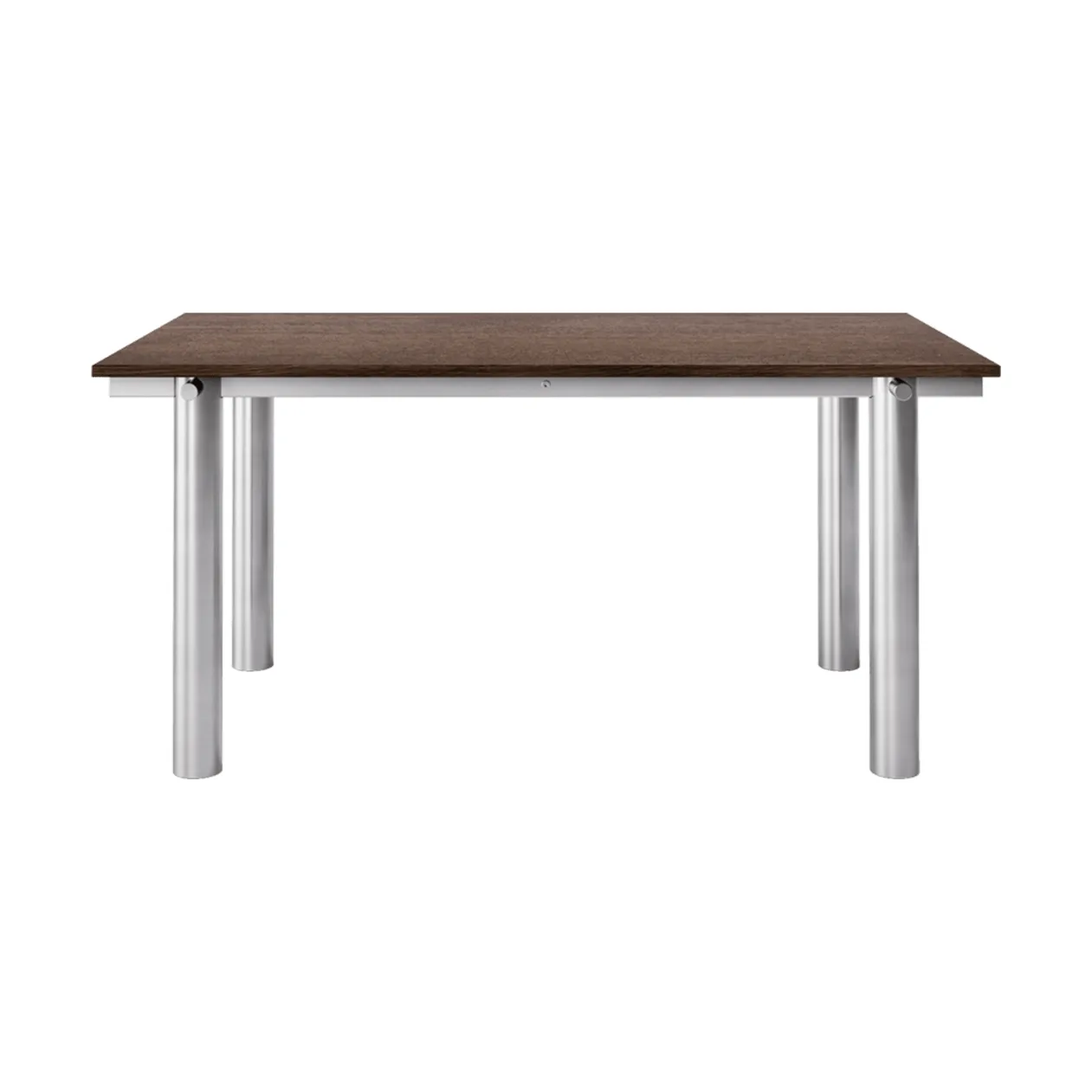 Atura eettafel, Brushed stainless steel-dark stained oak, 90x160 cm Ferm Living