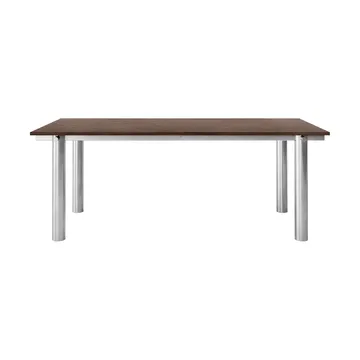 Atura eettafel - Brushed stainless steel-dark stained oak, 90x200 cm - Ferm Living