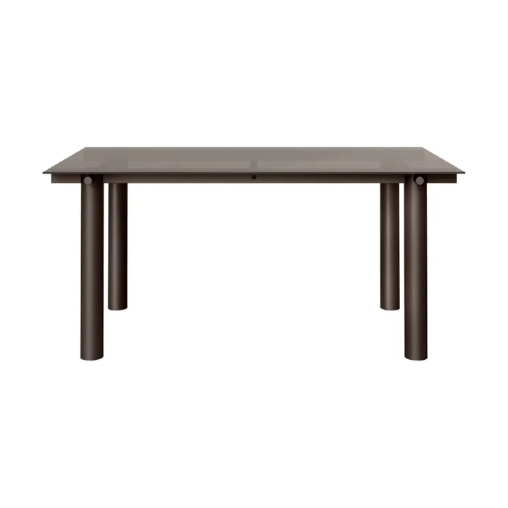 Atura eettafel - Dark chocolate-dark tinted glass, 90x160 cm - Ferm Living