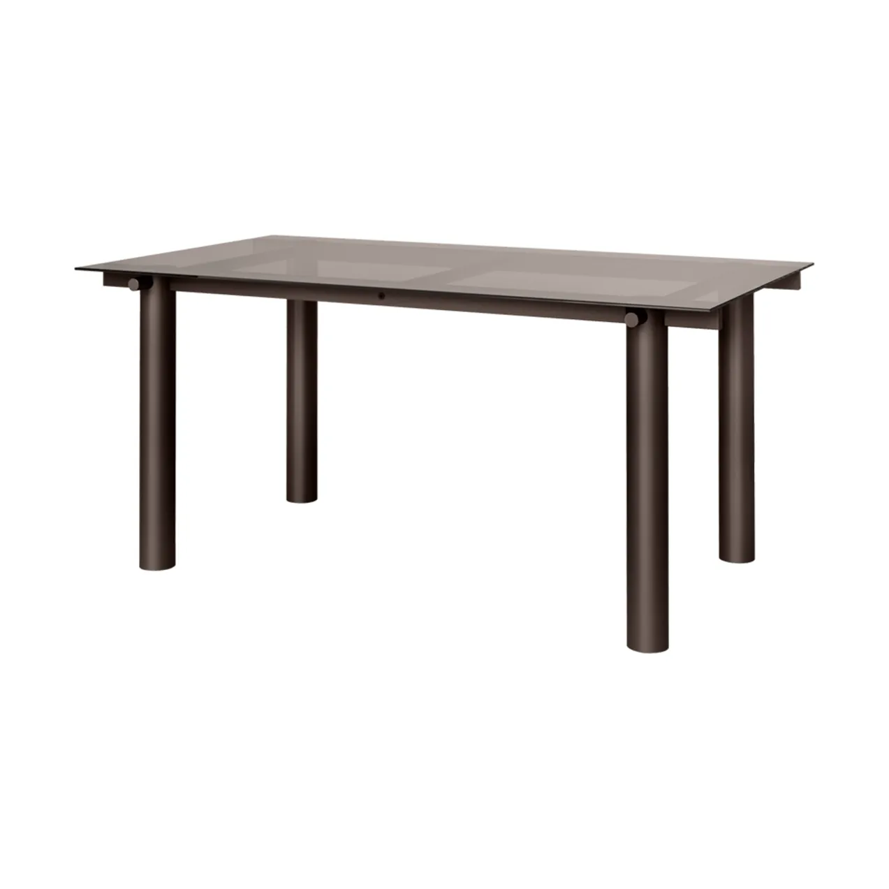 Atura eettafel, Dark chocolate-dark tinted glass, 90x160 cm Ferm Living