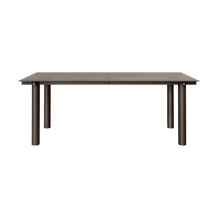 Atura eettafel - Dark chocolate-dark tinted glass, 90x200 cm - Ferm Living