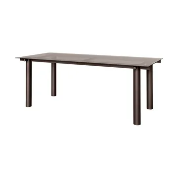 Atura eettafel - Dark chocolate-dark tinted glass, 90x200 cm - Ferm Living