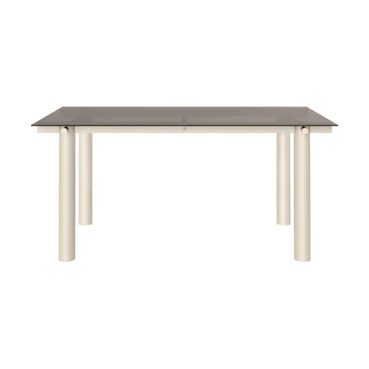 Atura eettafel - Light cashmere-dark tinted glass, 90x160 cm - Ferm Living