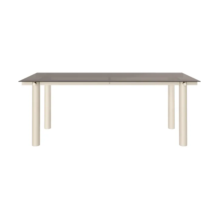 Atura eettafel - Light cashmere-dark tinted glass, 90x200 cm - Ferm Living