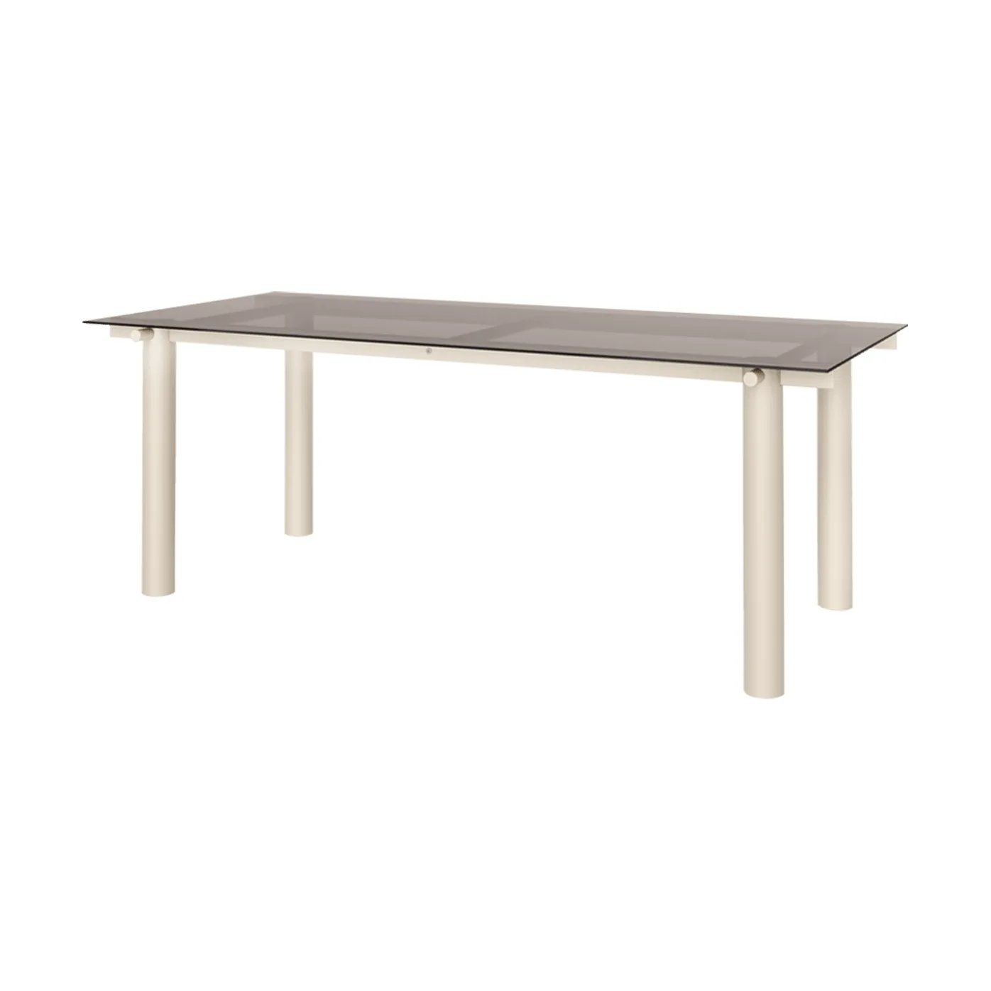 Atura eettafel, Light cashmere-dark tinted glass, 90x200 cm Ferm Living