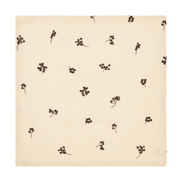 Baies katoenen servet 40x40 cm 4-pack - Natural-dark chocolate - Ferm Living