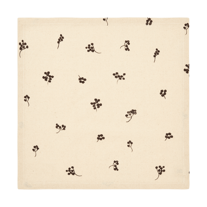 Baies katoenen servet 40x40 cm 4-pack, Natural-dark chocolate Ferm Living