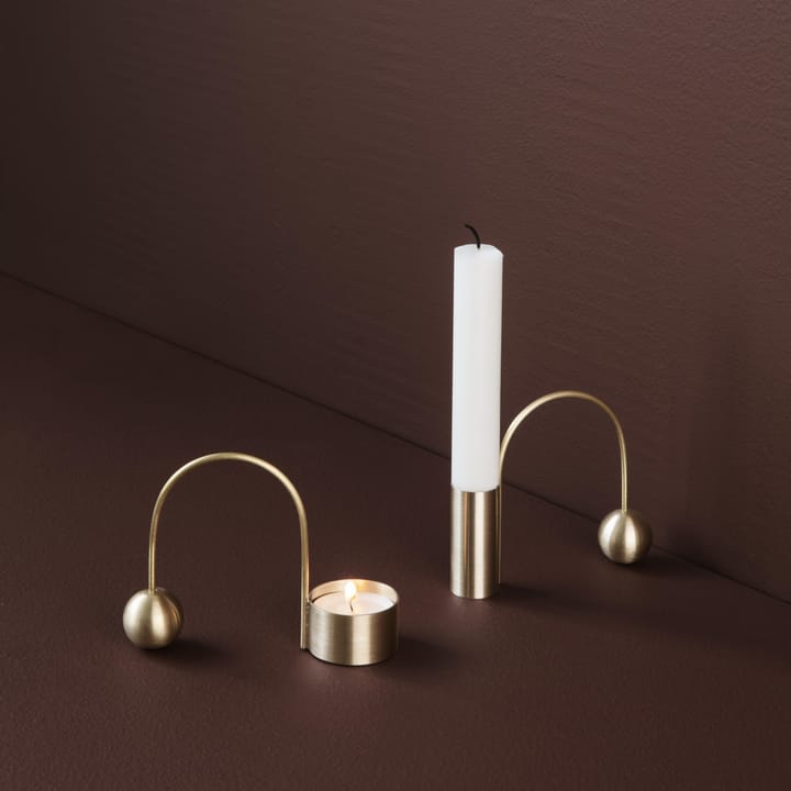Balance kandelaar messing, kaars Ferm Living