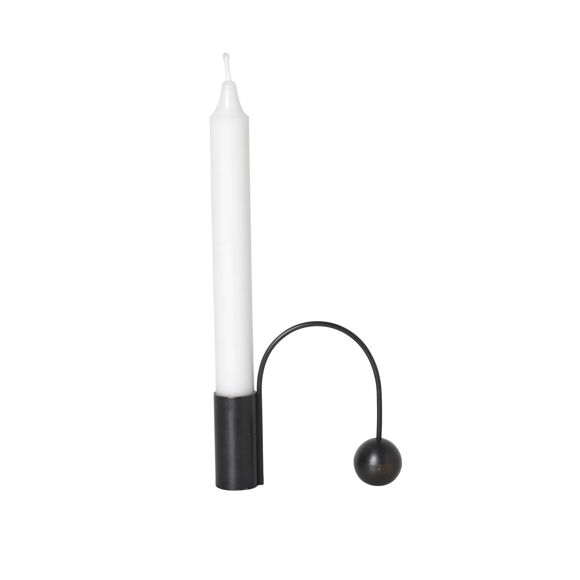 Balance kandelaar zwart, kaars Ferm Living