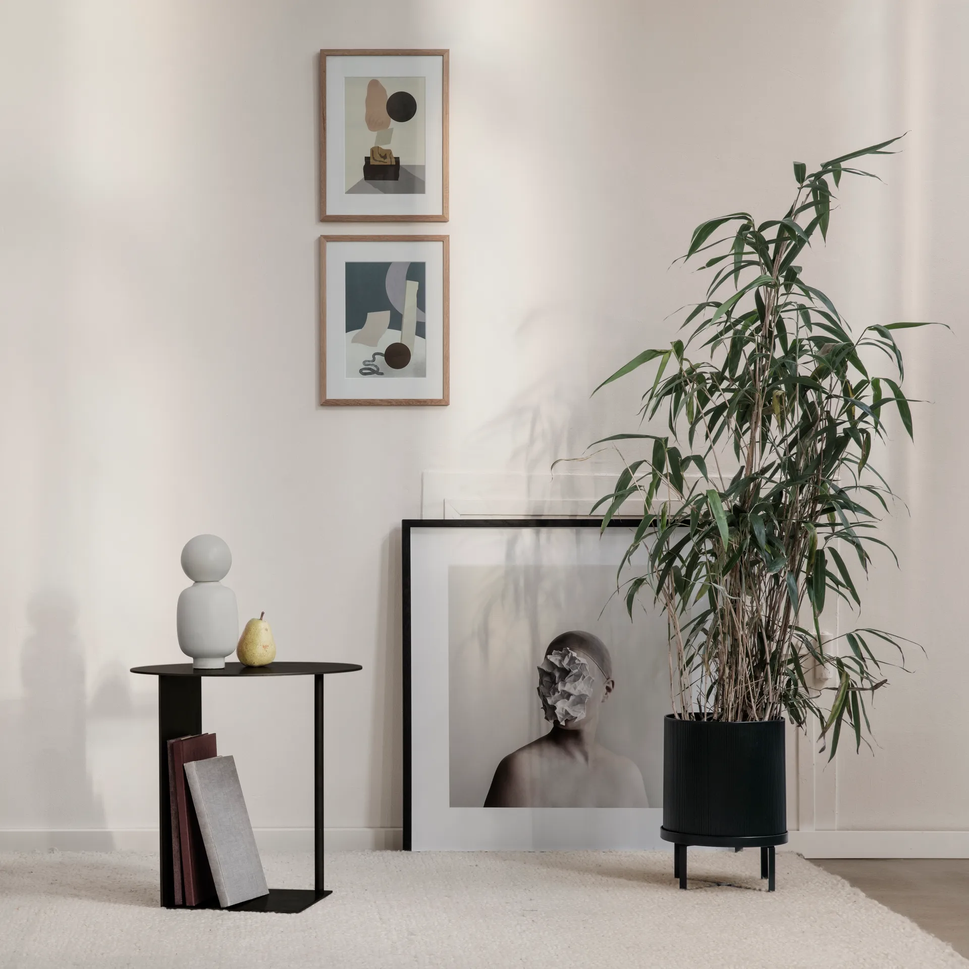 Bau bloempot groot Ø28 cm, Zwart Ferm Living