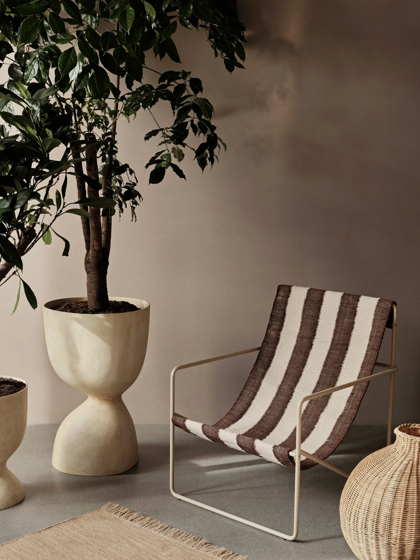 Bekleding voor Desert loungefauteuil, Off-white, Chocolate Ferm Living