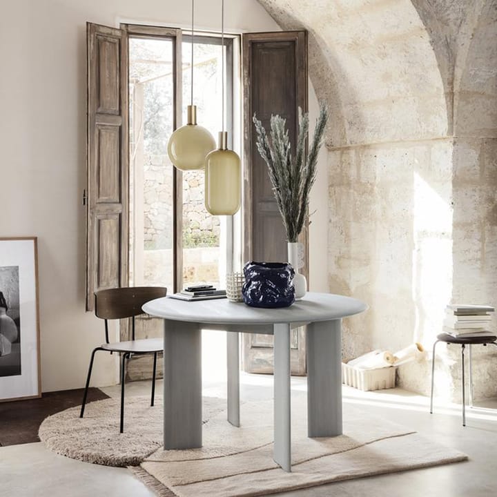 Bevel eettafel Ø117 cm, Oak white oiled Ferm Living