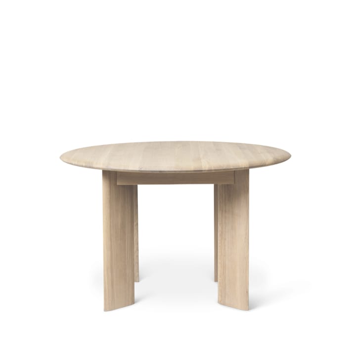 Bevel eettafel Ø117 cm, Oak white oiled Ferm Living