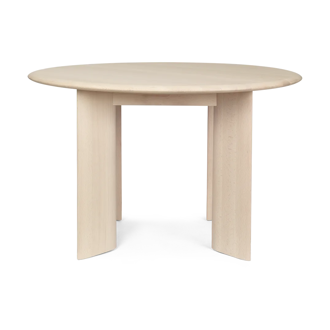 Bevel eettafel Ø117 cm, Witgeoliede beuk Ferm Living