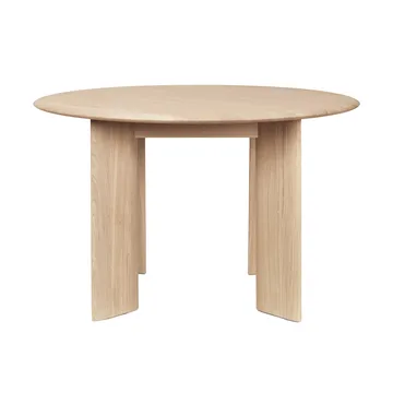 Bevel eettafel Ø117 cm - Witgeoliede eik - Ferm Living