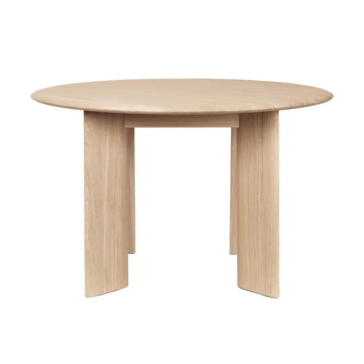 Bevel eettafel Ø117 cm - Witgeoliede eik - Ferm Living