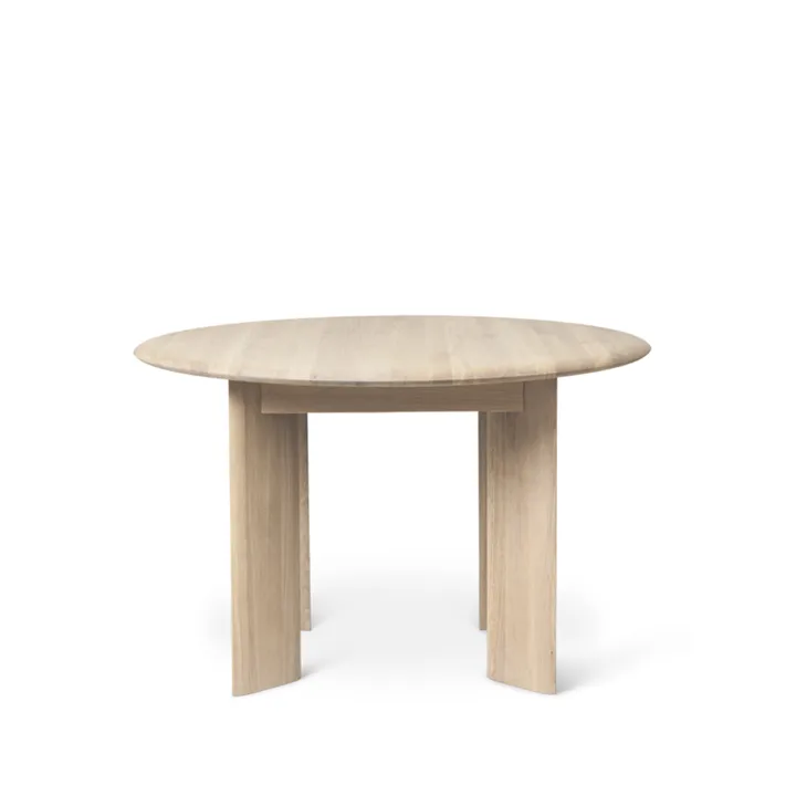 Bevel eettafel Ø117 cm - Witgeoliede eik - Ferm Living