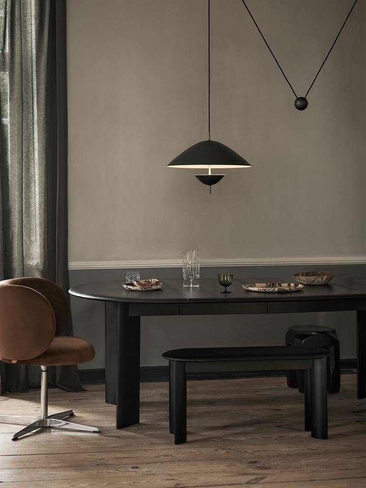 Bevel Extendable eettafel incl. 2 inlegbladen, Zwart geolied beukenhout Ferm Living
