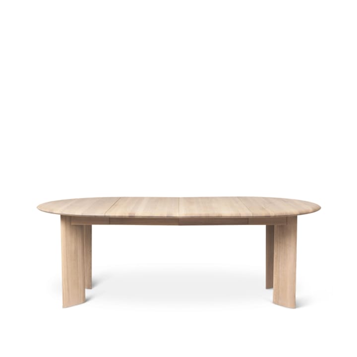 Bevel Extendable eettafel - oak white oiled, 2 inlegbladen van 50 cm inbegrepen - Ferm Living