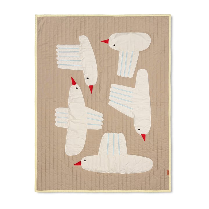 Bird doorgestikte deken - Beige - Ferm LIVING