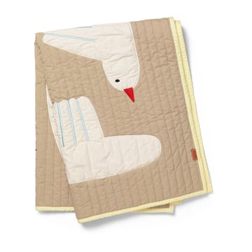 Bird doorgestikte deken - Beige - Ferm Living