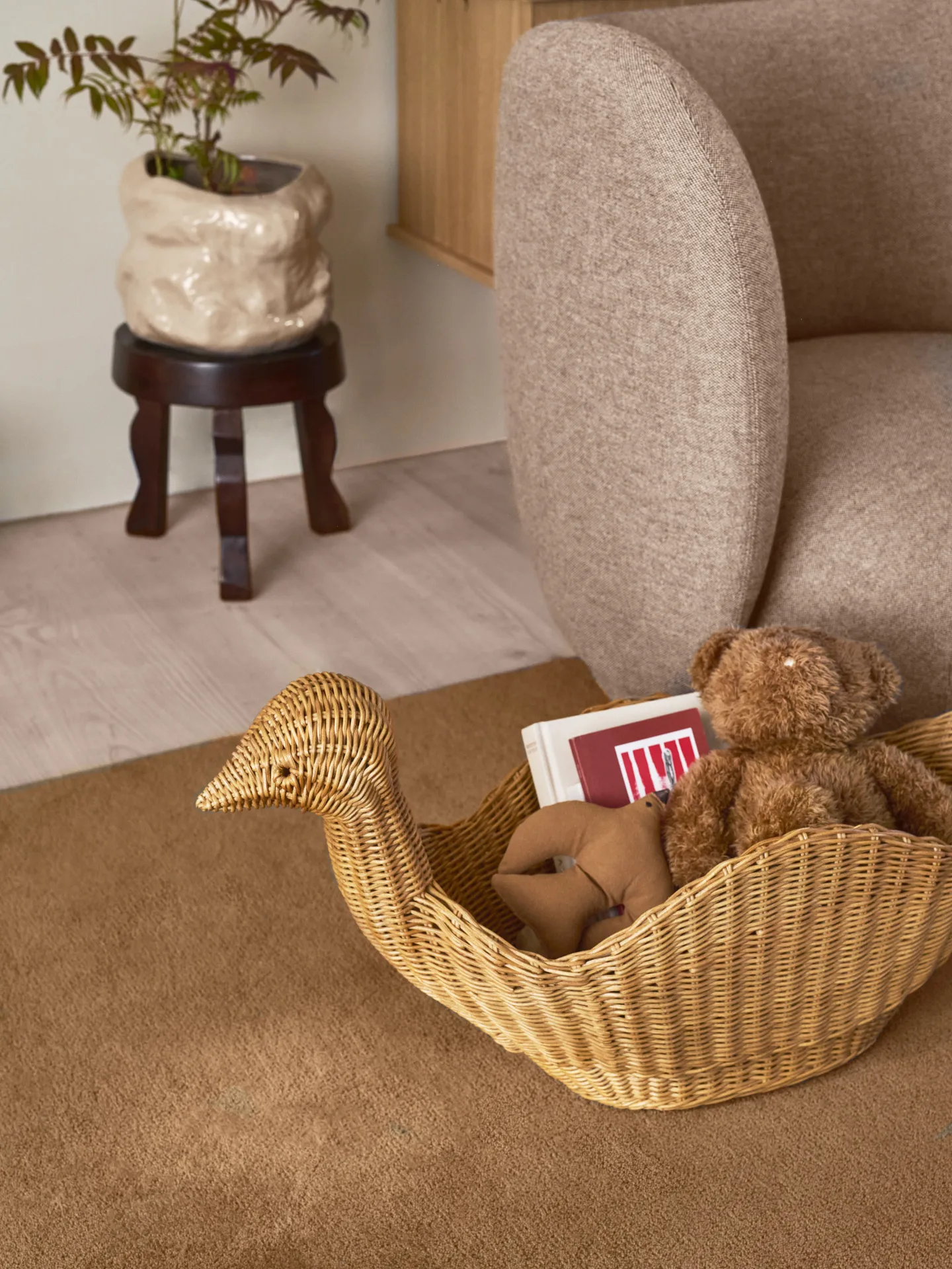 Bird opbergmand 40x28,5x74 cm, Natural Ferm Living