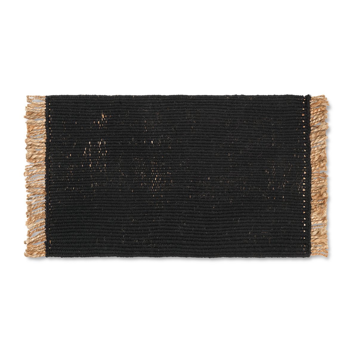 Ferm Living Block deurmat 50x80 cm Black-natural | Scandinavisch Interieur | Deurmatten | Zwart