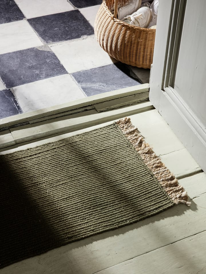 Block deurmat 50x80 cm, Olive-natural Ferm Living