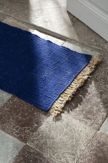 Block deurmat 80x50 cm - Blauw - ferm LIVING