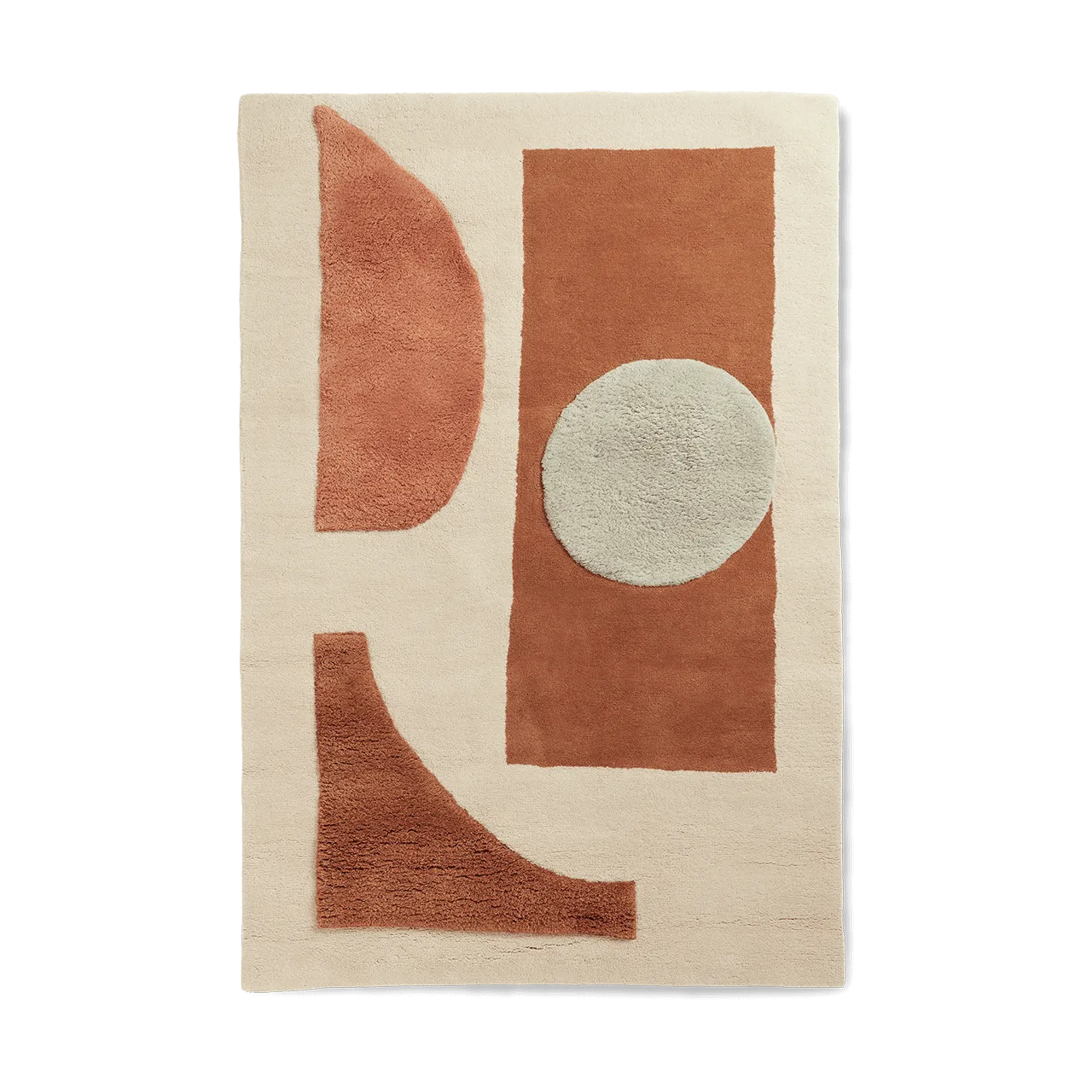 Bloco getuft vloerkleed, Blush-off white, 120x180 cm Ferm Living