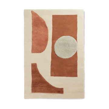 Bloco getuft vloerkleed - Blush-off white, 120x180 cm - Ferm Living