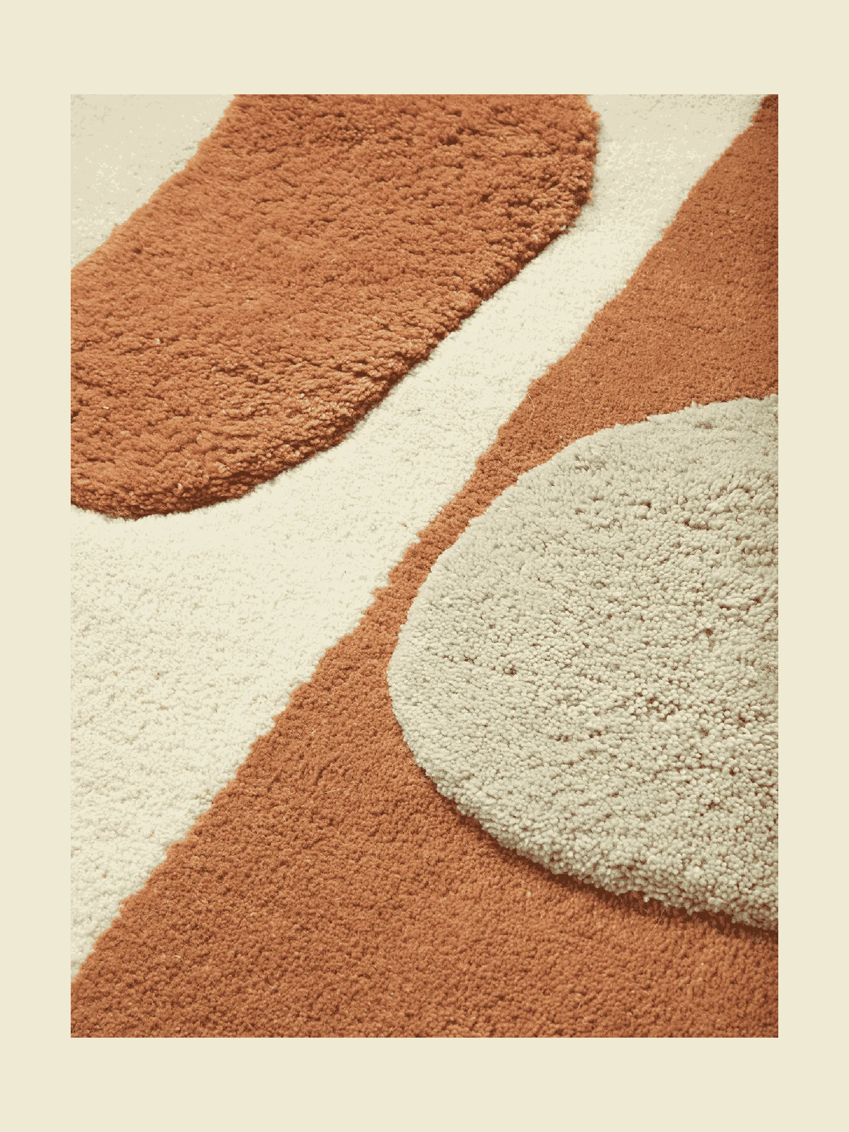 Bloco getuft vloerkleed, Blush-off white, 120x180 cm Ferm Living