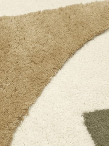 Bloco getuft vloerkleed - Green-off white, 120x180 cm - Ferm Living