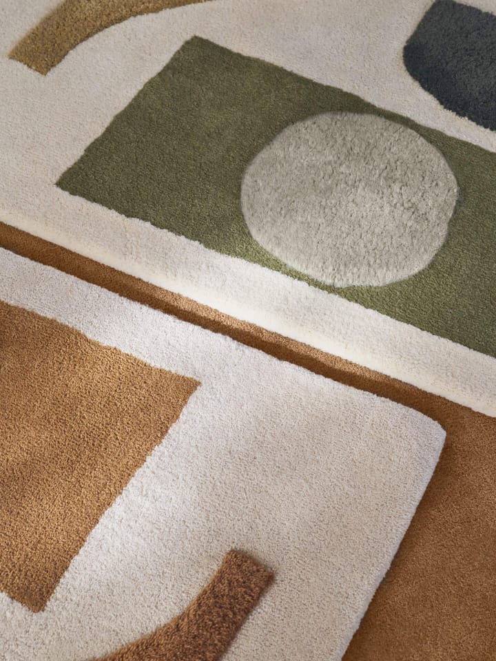 Bloco getuft vloerkleed, Green-off white, 120x180 cm Ferm Living
