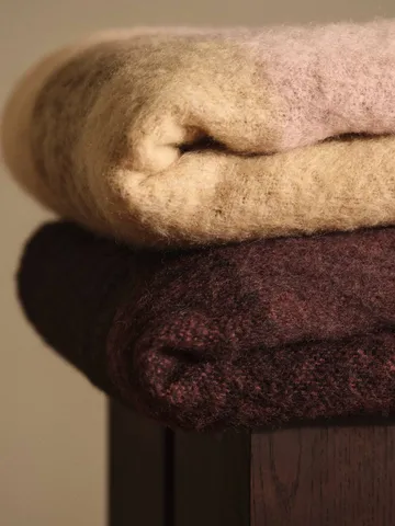 Blur mohair plaid - Butter-pale rose, 130x170 cm - Ferm Living