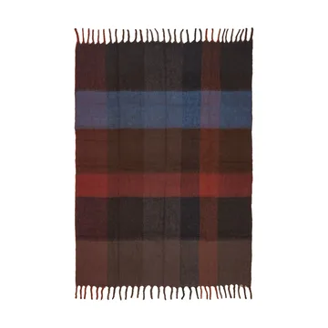 Blur mohair plaid - Dark chocolate-oxide red, 130x170 cm - Ferm Living