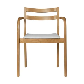 Boda armstoel - Klädd sits, natural oak-off-white - Ferm Living