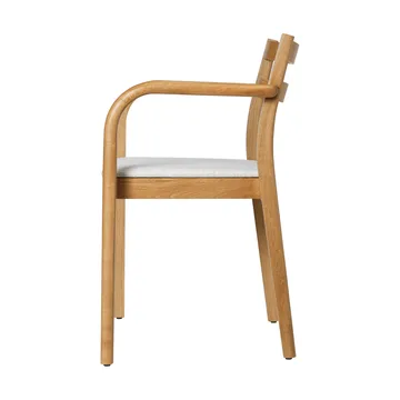 Boda armstoel - Klädd sits, natural oak-off-white - Ferm Living
