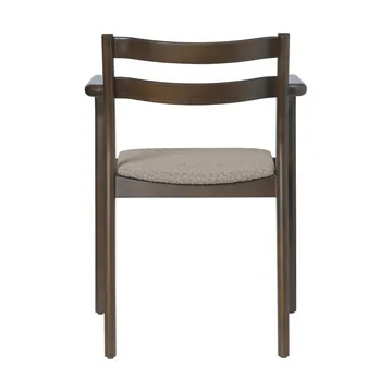 Boda armstoel - Klädd sits rugged bouclé, dark stained-natural - Ferm Living