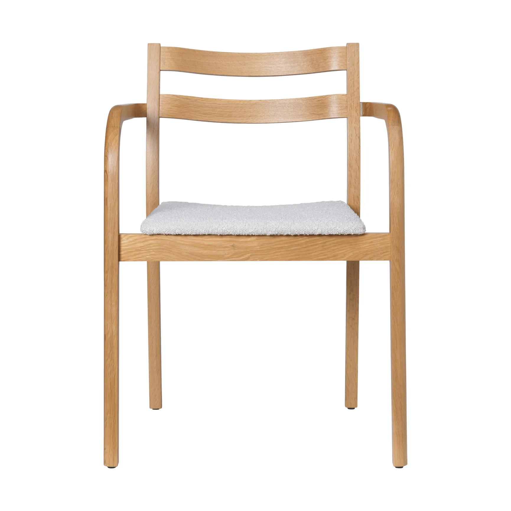 Boda armstoel, Klädd sits rugged bouclé, natural-off-white Ferm Living