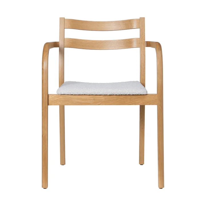 Boda armstoel - Klädd sits rugged bouclé, natural-off-white - Ferm Living