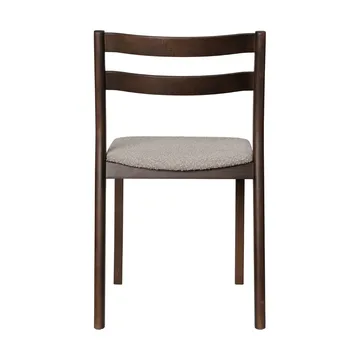 Boda stoel - Gestoffeerde zitting rugged bouclé, donker gebeitst eiken-naturel - Ferm Living