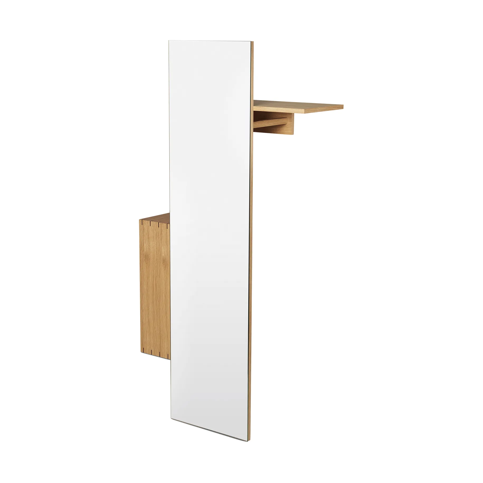 Bon hallway cabinet kapstok met spiegel, Oiled Oak Ferm Living